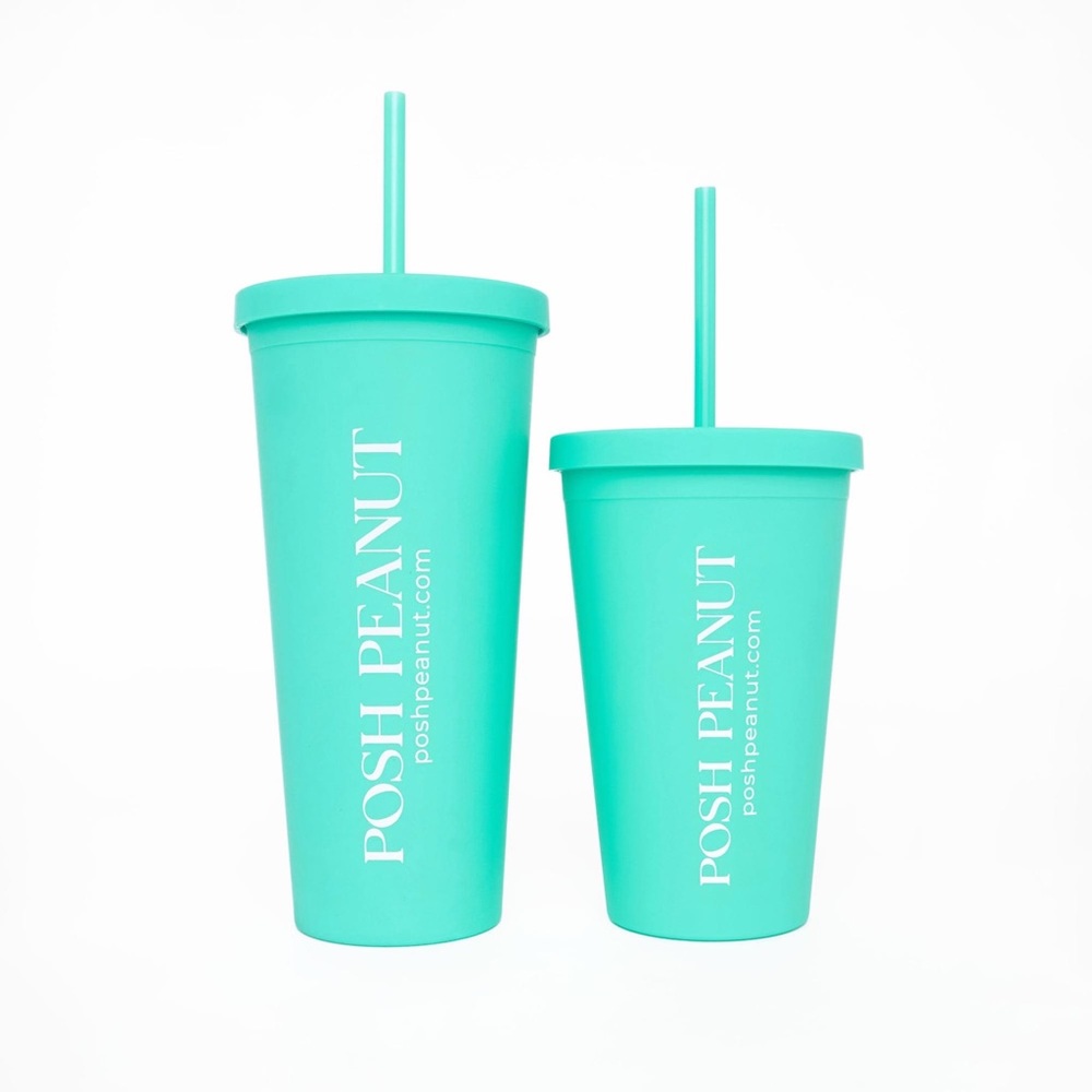 Posh Peanut 16oz Cup Tumbler Aqua. brand new in box